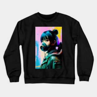 Abstract Cyberpunk Girl Crewneck Sweatshirt